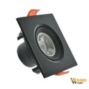 Ver imagem 3 de Kit 05 Spot Led Preto Avant Quadrado Luz Amarela 3000k 5w