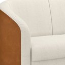 Ver imagem 6 de Sofá 2 Lugares 120cm Dolar Courino Caramelo | Bouclé Suave Off White - Sallar Home