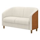 Ver imagem 7 de Sofá 2 Lugares 120cm Dolar Courino Caramelo | Bouclé Suave Off White - Sallar Home