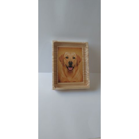 Moldura Larga Porta Retrato Quadro em Madeira Maciça de Pet