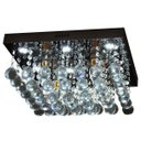 Ver imagem 1 de Lustre Plafon Cristal Quadrado 6816/400-Diamante - Prata