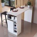 Ver imagem 1 de Bancada Balcão para Cozinha 140cm 1 Porta com Nichos Atenas Fidelitá Branco