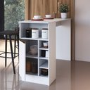 Ver imagem 2 de Bancada Balcão para Cozinha 140cm 1 Porta com Nichos Atenas Fidelitá Branco