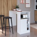 Ver imagem 3 de Bancada Balcão para Cozinha 140cm 1 Porta com Nichos Atenas Fidelitá Branco