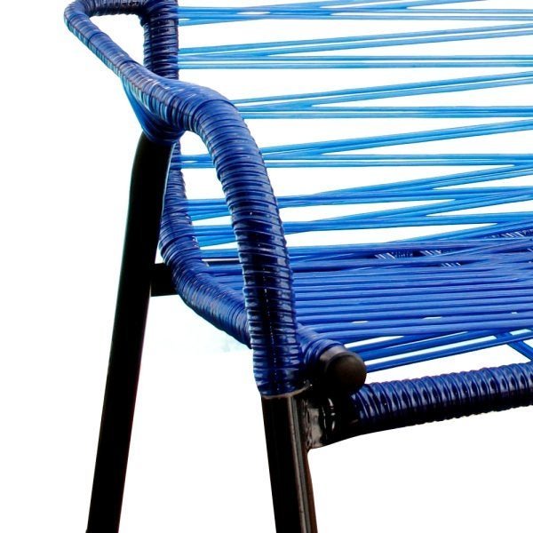 Kit 4 Cadeiras Luxo Plus Size Adulta Fio Duplo Azul - 3