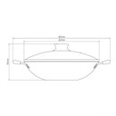 Ver imagem 2 de Wok Paris com Revestimento em Antiaderente Starflon Max Vermelho Tampa Vidro 32 Cm 4,4l