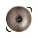 Ver imagem 5 de Wok Paris com Revestimento em Antiaderente Starflon Max Vermelho Tampa Vidro 32 Cm 4,4l