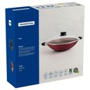 Ver imagem 4 de Wok Paris com Revestimento em Antiaderente Starflon Max Vermelho Tampa Vidro 32 Cm 4,4l
