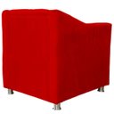 Ver imagem 4 de Poltrona Decorativa Tillak Tilla em Suede para Sala de Estar, Consultório e Recepção - Vermelho