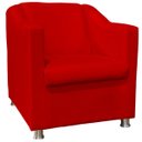 Ver imagem 2 de Poltrona Decorativa Tillak Tilla em Suede para Sala de Estar, Consultório e Recepção - Vermelho