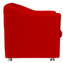 Ver imagem 3 de Poltrona Decorativa Tillak Tilla em Suede para Sala de Estar, Consultório e Recepção - Vermelho