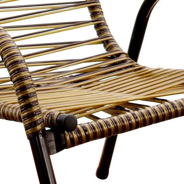 Kit 2 Cadeiras Fio Duplo Marrom e Ouro Luxo Adulta - 3