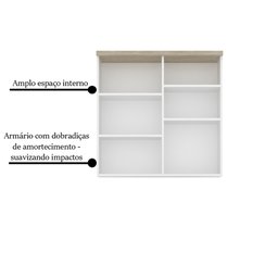 Armário para Banheiro 90cm Cewal com 02 portas Branco/Patina - 3