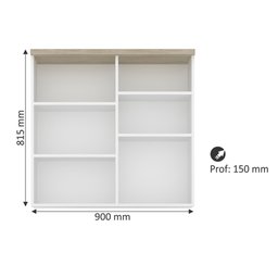 Armário para Banheiro 90cm Cewal com 02 portas Branco/Patina - 2