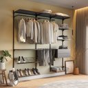 Ver imagem 1 de Closet Aberto Modulado Casal 205cm Eminence Preto