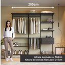 Ver imagem 4 de Closet Aberto Modulado Casal 205cm Eminence Preto