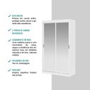 Ver mais imagens de Guarda Roupa Solteiro 2 Portas 2 Gav Espelho Branco Carraro