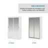 Guarda Roupa Solteiro 2 Portas 2 Gav Espelho Branco Carraro - 5