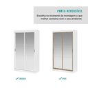 Ver imagem 5 de Guarda Roupa Solteiro 2 Portas 2 Gav Espelho Branco Carraro