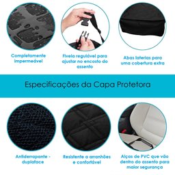 Capa Pet Protetora de Assento Dianteiro Antiderrapante Carro SUV - 5