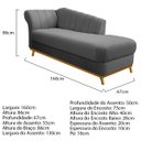 Ver imagem 4 de Kit Diva Recamier Vanessa 160cm Lado Direito e 02 Poltronas Laura Suede - Doce Sonho Móveis RECAMIER