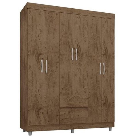 Guarda-Roupa Solteiro 6 Portas e 2 Gavetas 620-Araplac - Demolição/Baunilha