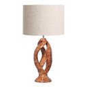 Ver imagem 1 de Abajur Grande para Sala Luminária Grego Marrom Petra com Cúpula 67x35 Cm