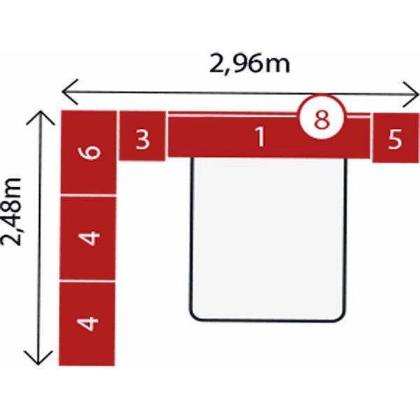 Quarto Nogal Modulado Modena 7 Pçs Roupeiro + Armário - Demóbile - 4