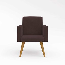 Cadeira Poltrona Escritório - Balaqui Decor Cor Marrom - 3