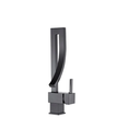 Ver imagem 1 de Torneira Lavabo Banheiro Monocomando Curve Preto Luxo Aço Inox 304 - Brinovar