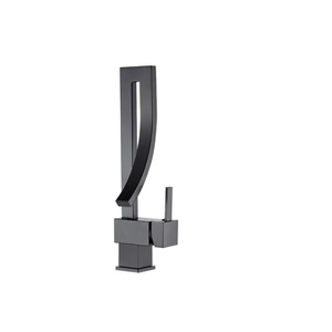 Torneira Lavabo Banheiro Monocomando Curve Preto Luxo Aço Inox 304 - Brinovar