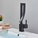 Ver imagem 3 de Torneira Lavabo Banheiro Monocomando Curve Preto Luxo Aço Inox 304 - Brinovar
