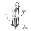 Ver imagem 3 de Suporte de Aço para Papel Higiênico 4 Rolos - Stolf