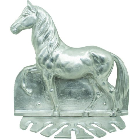 Porta Espeto em Alumínio Parede Modelo Cavalo Churrasco 30cm