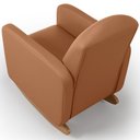 Ver imagem 2 de Poltrona de Amamentação com Balanço e Puff Orgânico Saori W01 Courissimo Mocca - Lyam Decor