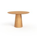 Ver imagem 1 de Mesa de Jantar Redonda 120cm Scandi 6 Lugares Lamina Natural de Madeira Mel