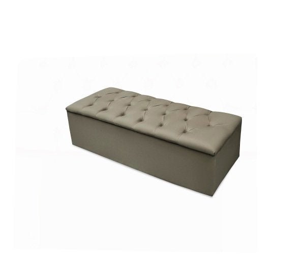 Recamier Calçadeira Baú Queen 1,60 Suede Bege - 2