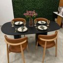 Ver imagem 4 de Mesa de Jantar Orgânica Cora 180x100 cm Base Duplo