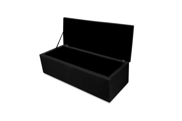 Recamier Calçadeira Baú Queen 1,60 Suede Preto - 3