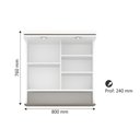 Ver imagem 2 de Armário para Banheiro 80cm com 02 Portas e Luminárias Led Cewal Branco/gianduia