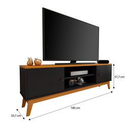 Rack para Tv até 75 Polegadas 2 Portas Itália 180cm - 3
