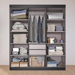 Guarda Roupa Casal Lisboa 6 Portas 2 Gav Onix - 2