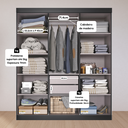 Ver imagem 4 de Guarda-Roupa Casal Lisboa 6 Portas 2 Gavetas