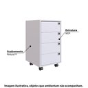 Ver imagem 2 de Gaveteiro com 4 Gavetas e Rodízios - Branco