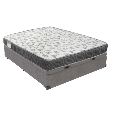 Cama Box Baú ISO100 Ortobom Viúvo Cinza Espuma D33