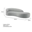 Ver imagem 3 de Divã Recamier Orgânico França 220cm Lado Direito Bouclé