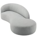 Ver imagem 7 de Divã Recamier Orgânico França 220cm Lado Direito Bouclé