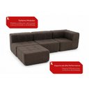 Ver imagem 5 de Sofá Modular 3 Lugares com Puff Kappesberg Boucle Marrom
