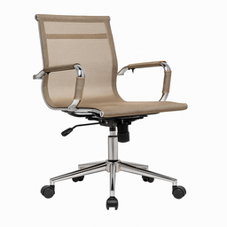 Kit 6 Cadeiras de Escritório Diretor Eames em Tela - Dourada - 4