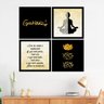 Kit 4 Quadros Decorativos 35x35 Budismo Frases Gratidão - 2
